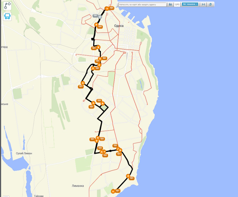 191 маршрутка Одессы