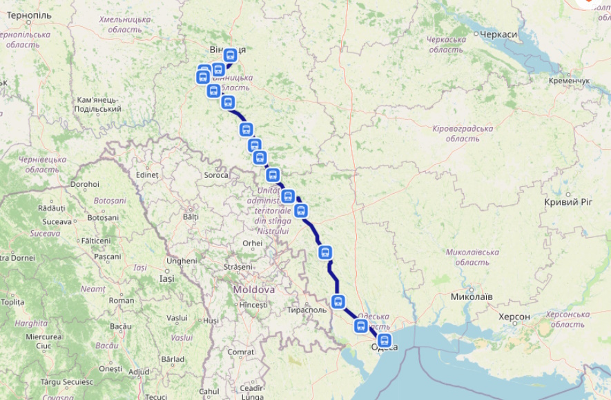 Электричка Одесса — Винница