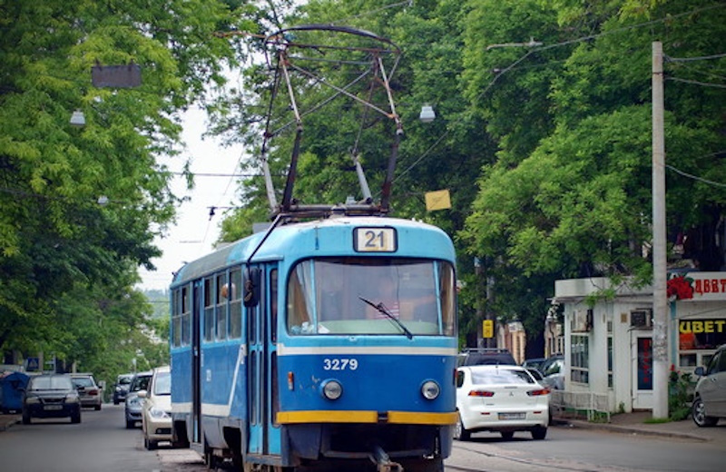 Трамвай №21 в Одессе
